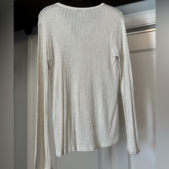 Lucky Brand Size Small Boho Style Long Sleeve Cream Color - Picture 3 of 3